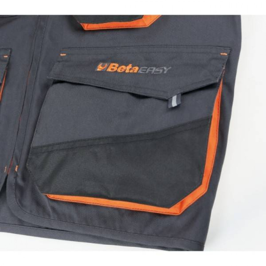 7907G L-SLEEVELESS WORK JACKET, GREY-079070803