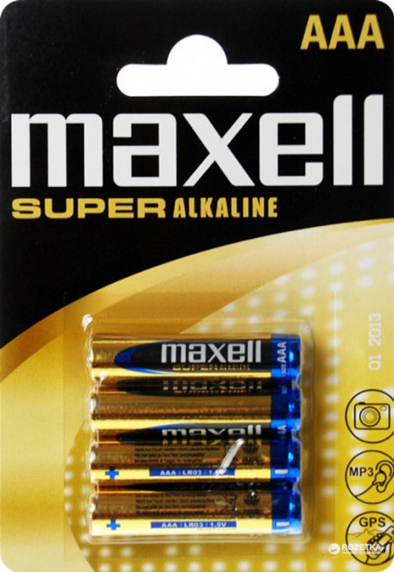 Лужна батарейка Maxell Super Alkaline AAA/LR03 4шт/уп blister-790336.04