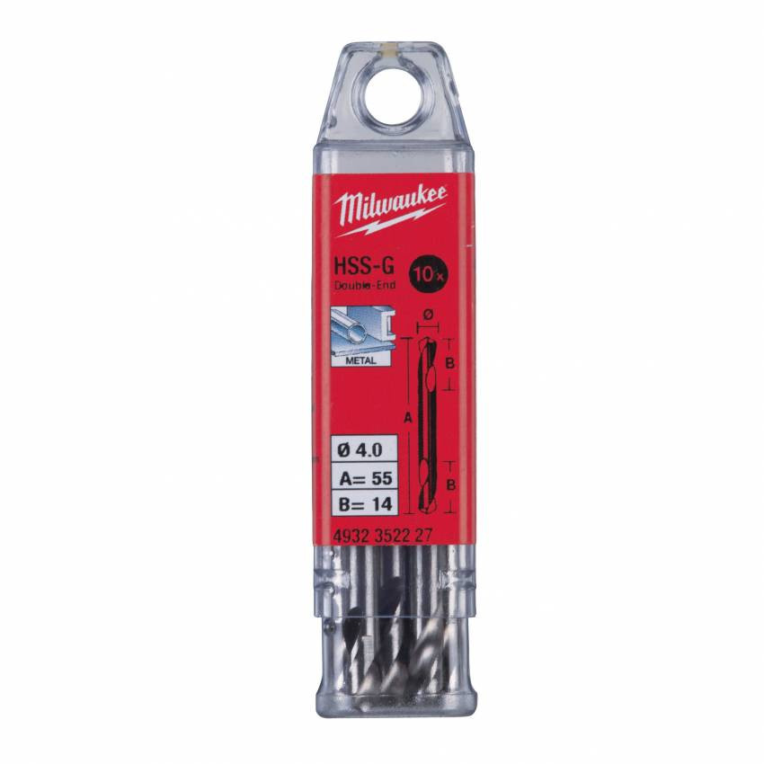 свердло по металлу двухстороннее HSS-G DBL 4,0 (10 шт)-4932352227