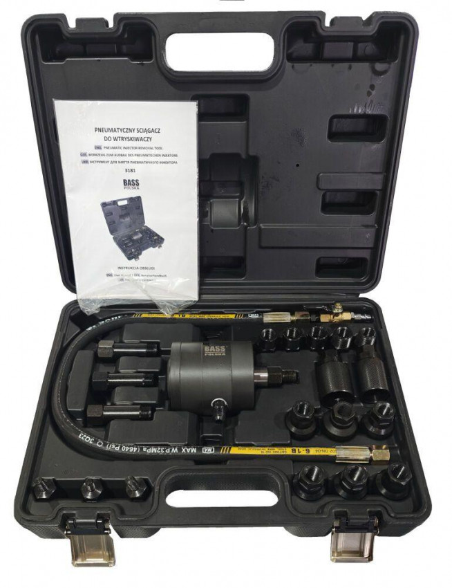 Пневматичний знімач форсунок з адаптерами Bass Polska BP-3181-BP-3181