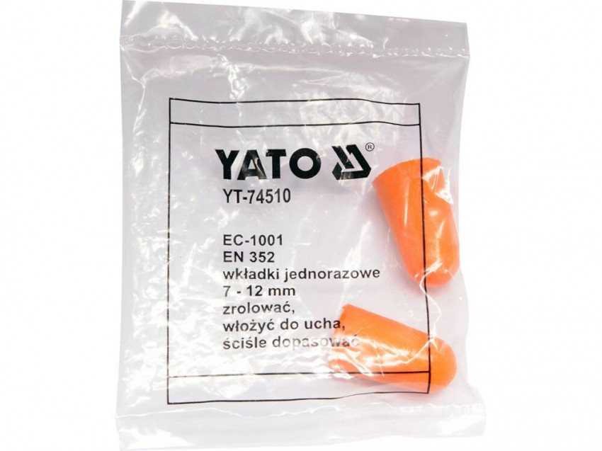 Протишумові беруші YATO: 38 дБ, поліуретанові, 200 пар. [20/120]-YT-74510
