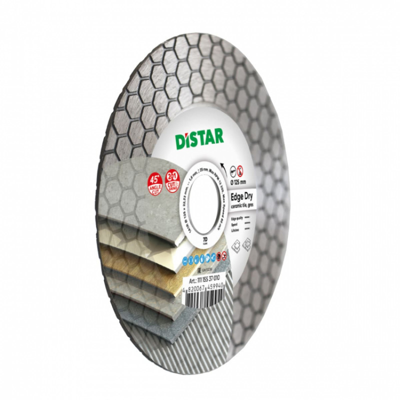 Круг алмазний вiдрiзний 1A1R 125x1,6/1,2x25x22,23 Edge Dry-11115537010