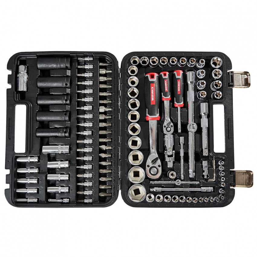 Набір головок торцевих 1/4″ та 1/2″ 111 предметів Vitals Master Impact + Superlock-186169