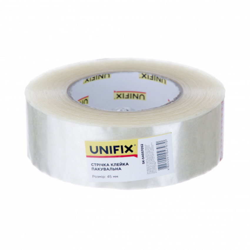 Стрічка клейка пакувальна 38мкм 45мм SK50-54057052 750 UNIFIX-SK-54057052