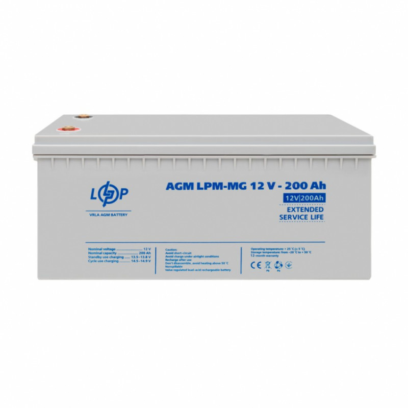 Розпродаж Акумулятор мультигелевий LPM-MG 12V - 200 Ah-