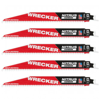 Полотно для шабельних пил WRECKER CARBIDE NITRUS MILWAUKEE, 300х4,2мм, (5шт), (мультіматеріал)-[articul]