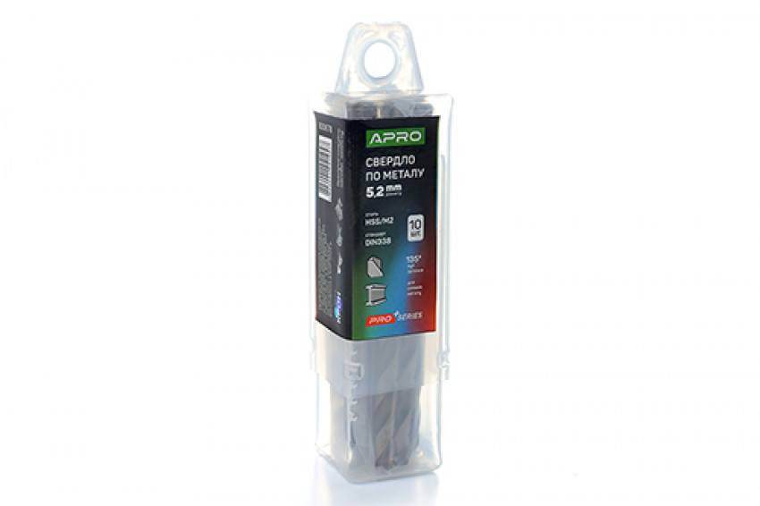 Свердло по металу HSS/M2 (6542) Ø5,2мм (тубус, кратно 10шт) PRO APRO-830678