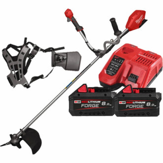 Тример акумуляторний безщiтковий MILWAUKEE, M18 F2BCU-0 (2х18В) (зарядний пристрій M18 DBSC, 2 акумулятори М18 FВ8 8Аг, картонне-[articul]