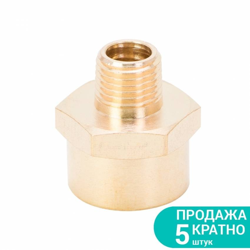 З'єднання видовжене 1/4" × 1/2" (латунь) Sigma (7025721)-7025721