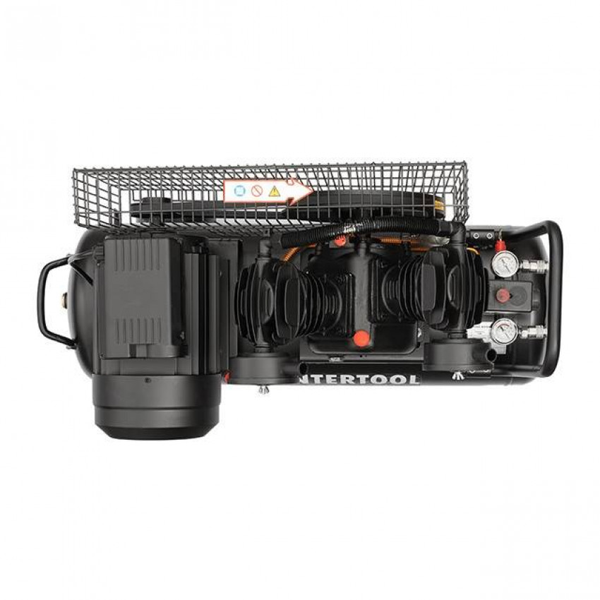 Компресор 50 л, 3 кВт, 220 В, 10 атм, 500 л/хв, 2 циліндра INTERTOOL PT-0016-PT-0016