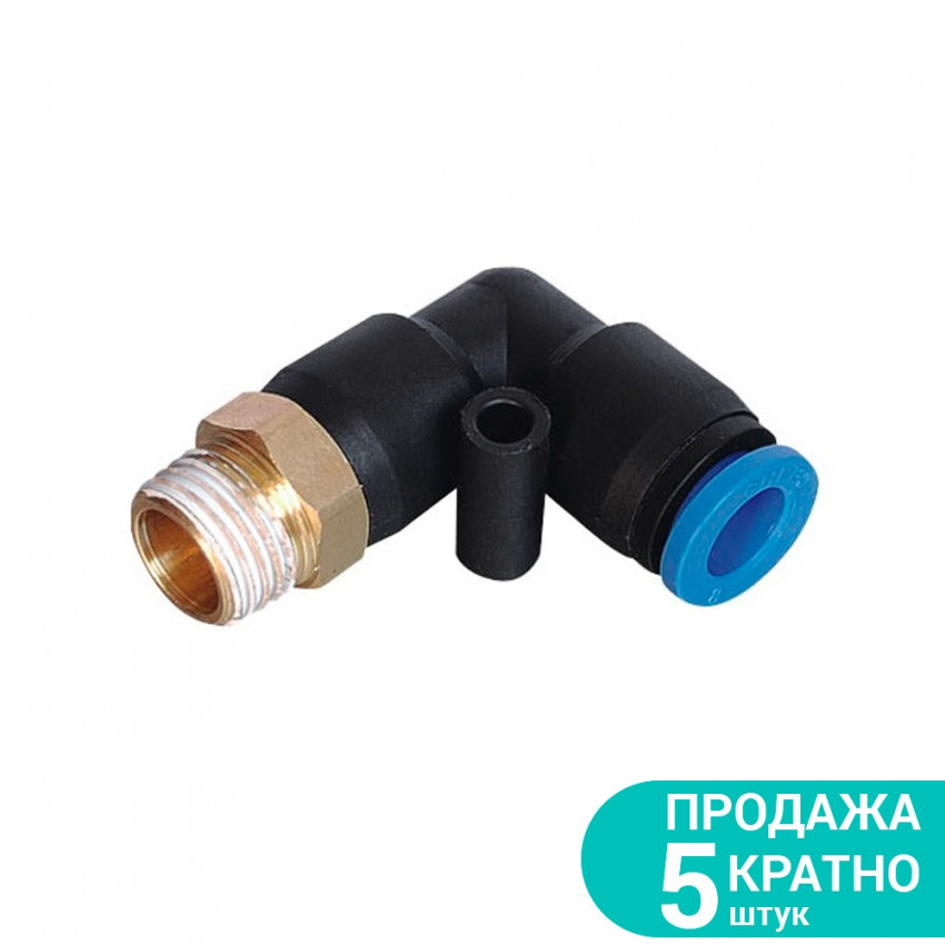 Штуцер цанговий (кутовий) Ø8*8*8мм МТ 1/2" Sigma (7027151)-7027151