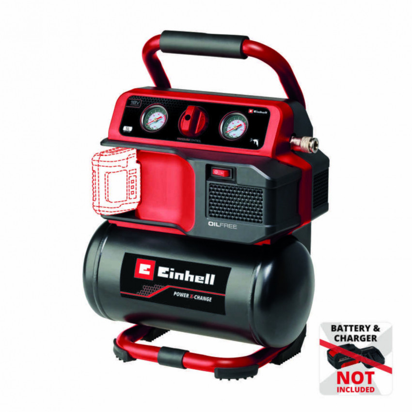 Компресор акумуляторний Einhell TE-AC 18/75 Li OF - Solo (4020410)-