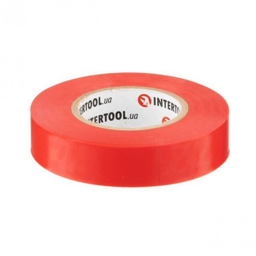 Стрічка ізоляційна 20 м, 17*0.15 мм, червона INTERTOOL IT-0050-IT-0050