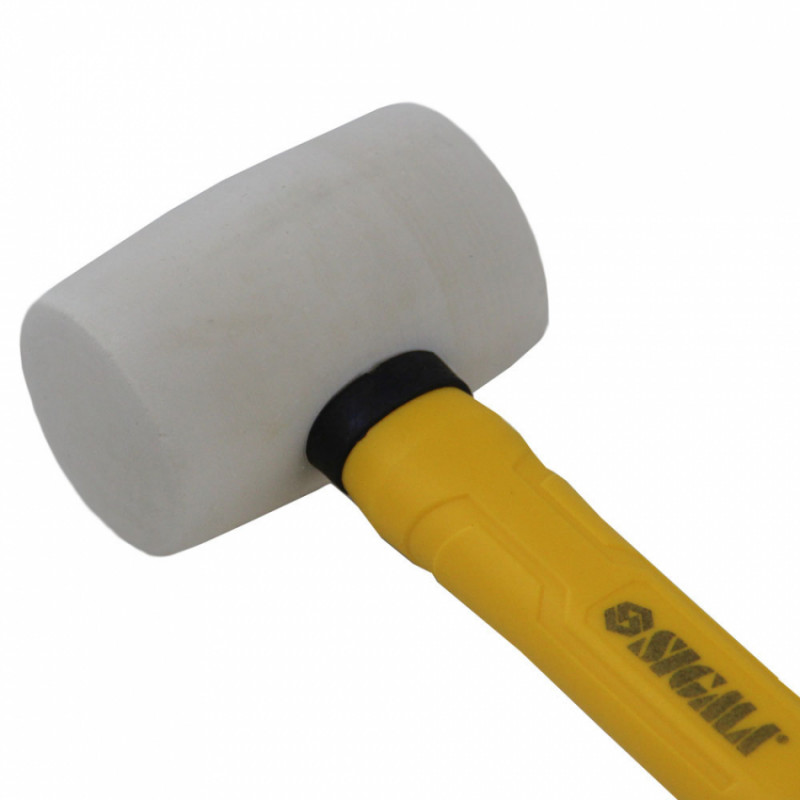 Киянка гумова біла 225г фібергласова рукоятка SIGMA (4317281)-4317281