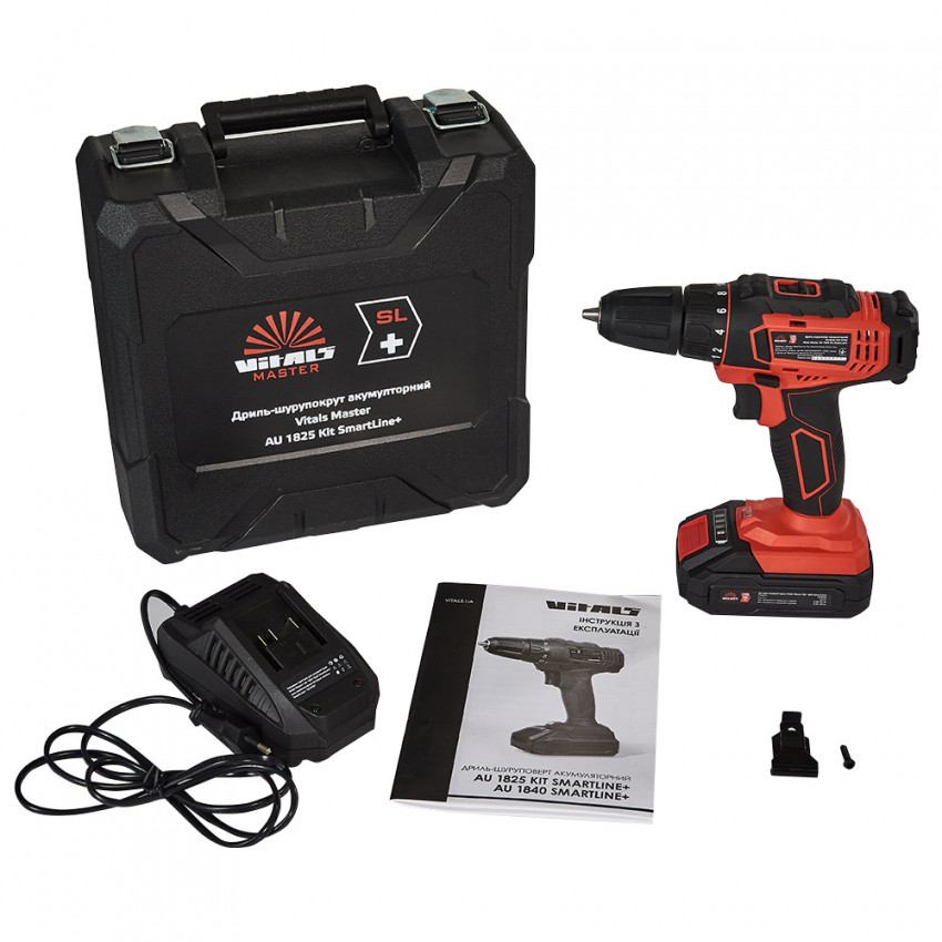 Дриль-шурупокрут акумуляторний Vitals Master AU 1825 Kit SmartLine+-184442