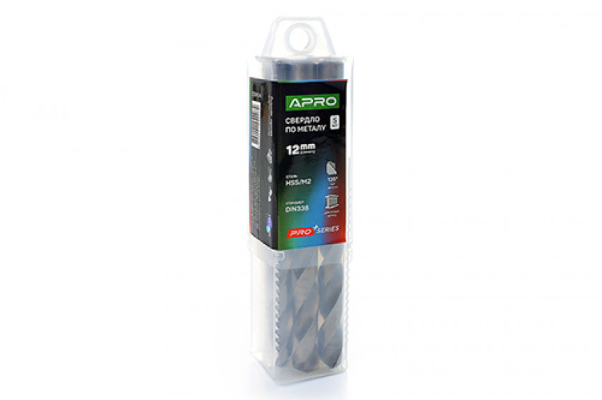 Свердло по металу HSS/M2 (6542) Ø12,0мм (тубус, кратно 5шт) PRO APRO-830694