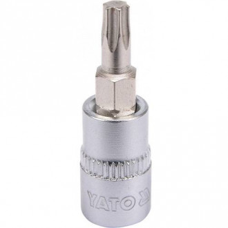 Головка торцева з викруткою. вставкою TORX YATO, з квадром. 1/4&quot;, Т25, 1 = 37 мм [150/600], шт-[articul]