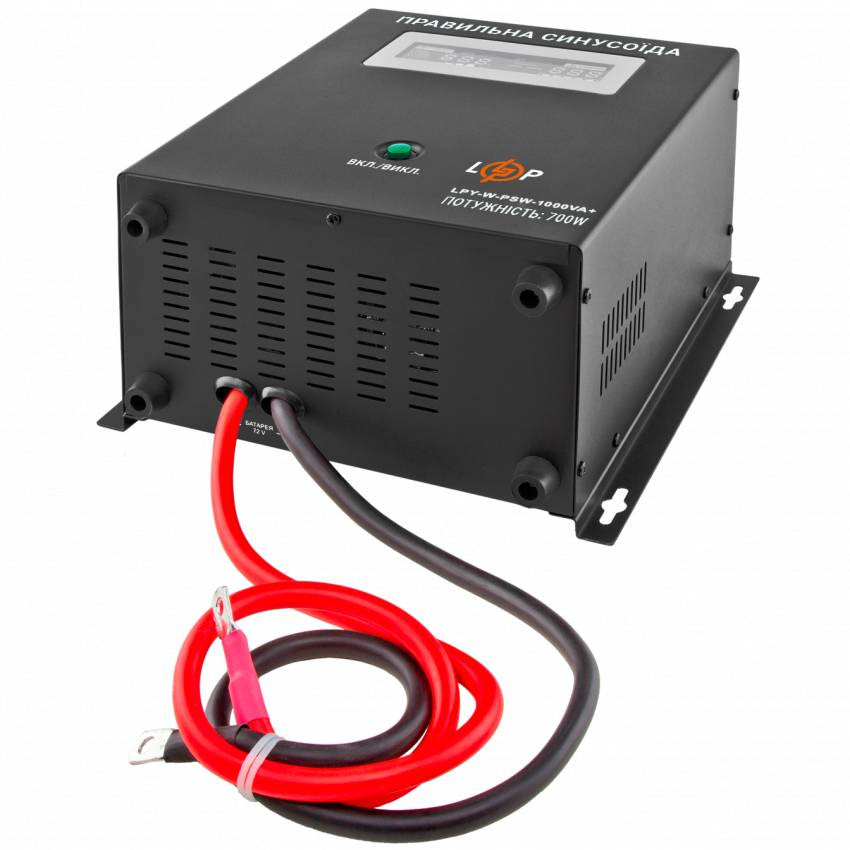 ДБЖ з правильною синусоїдою 12V LPY-W-PSW-1000VA+(700Вт)10A/20A-