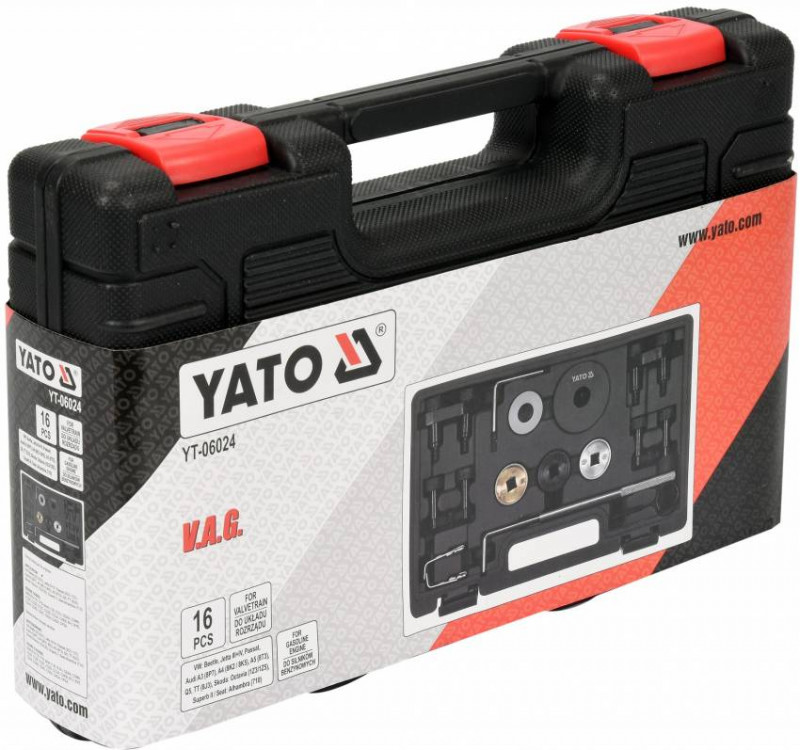 Фіксатори газорозподільної системи двигунів авто групи VAG серії TSI/TFSI YATO: набір, 16 елем.-YT-06024