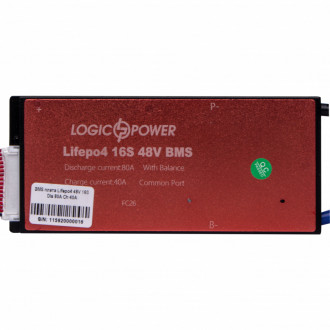 BMS плата LiFePO4 48V 16S Dis 80A Ch 40A-[articul]