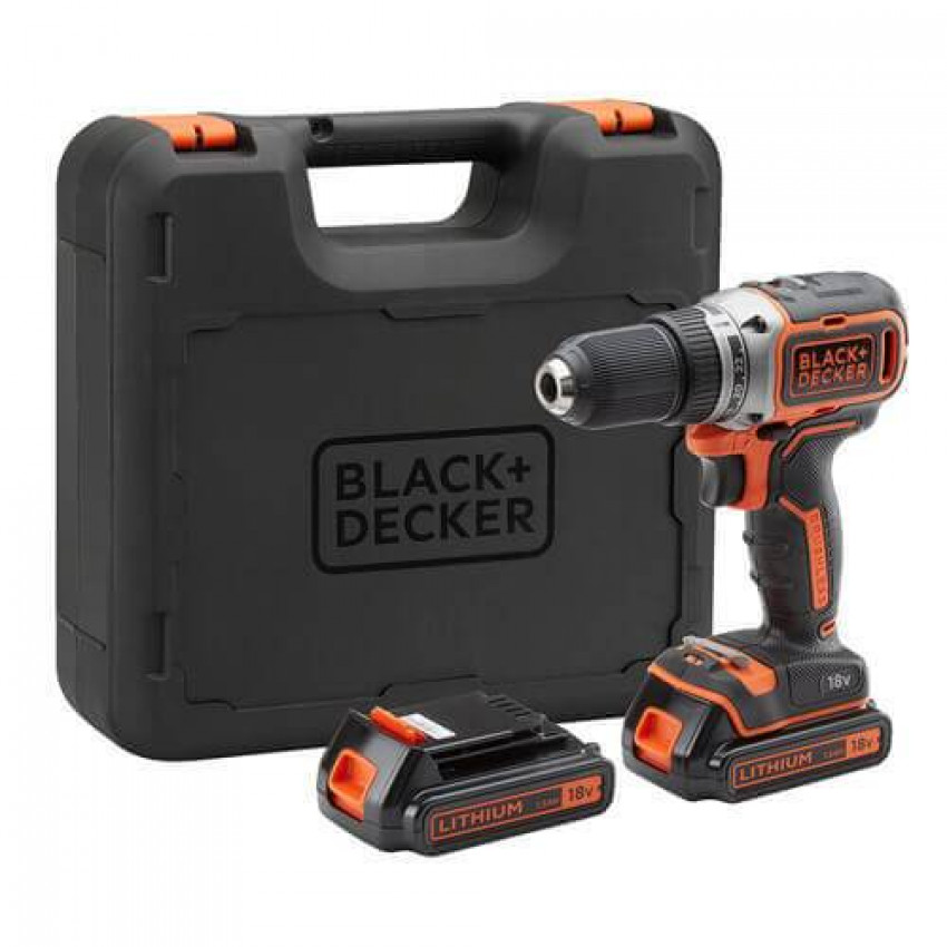 Дриль-шуруповерт акумуляторний безщітковий BLACK DECKER BL186KB-BL186KB