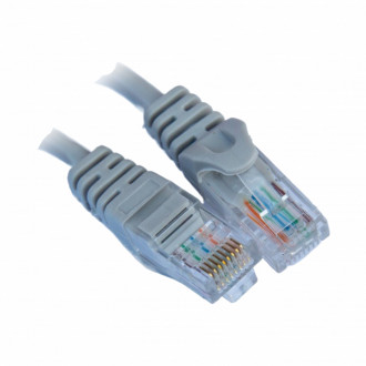 Патч-корд Gear СAT5E UTP 24 AWG 1.5м, сірий-[articul]