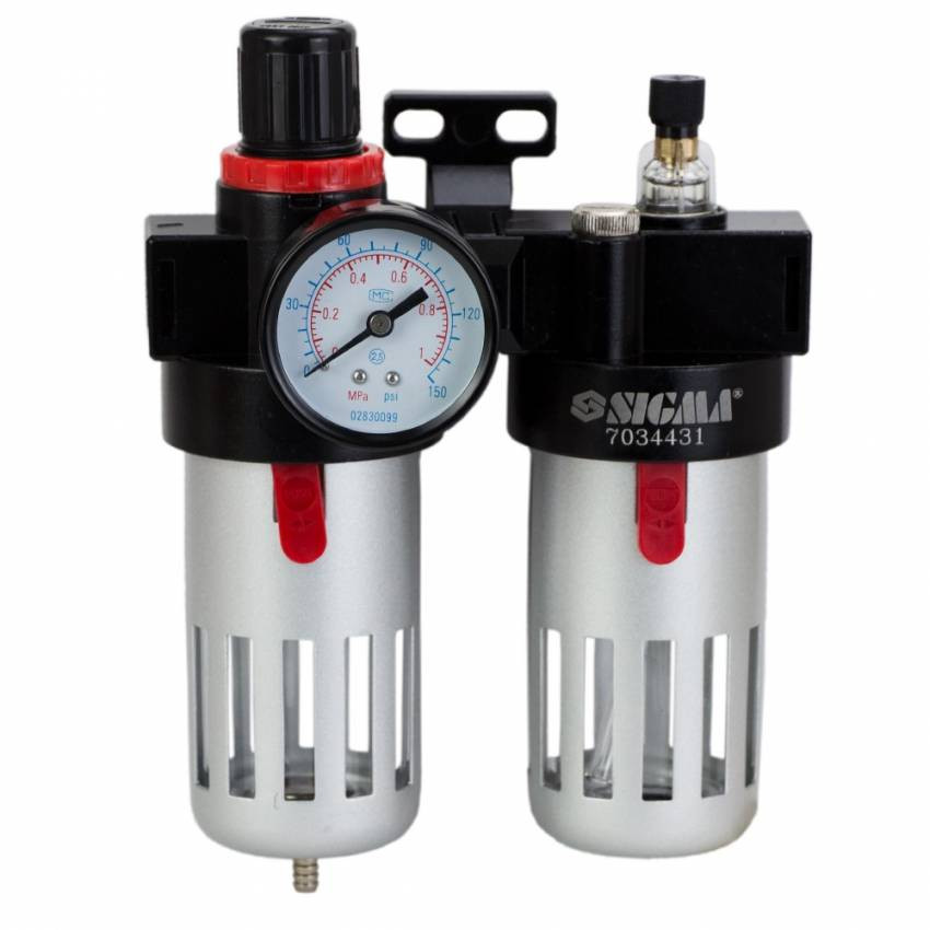 Блок підготовки повітря в зборі 1200л/хв 1/2" Sigma (7034431)-7034431