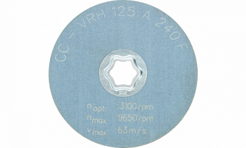 Круг волоконний 125мм твердий CC-VRH A240F система COMBICLICK для шліфування нерж.-4007220935897