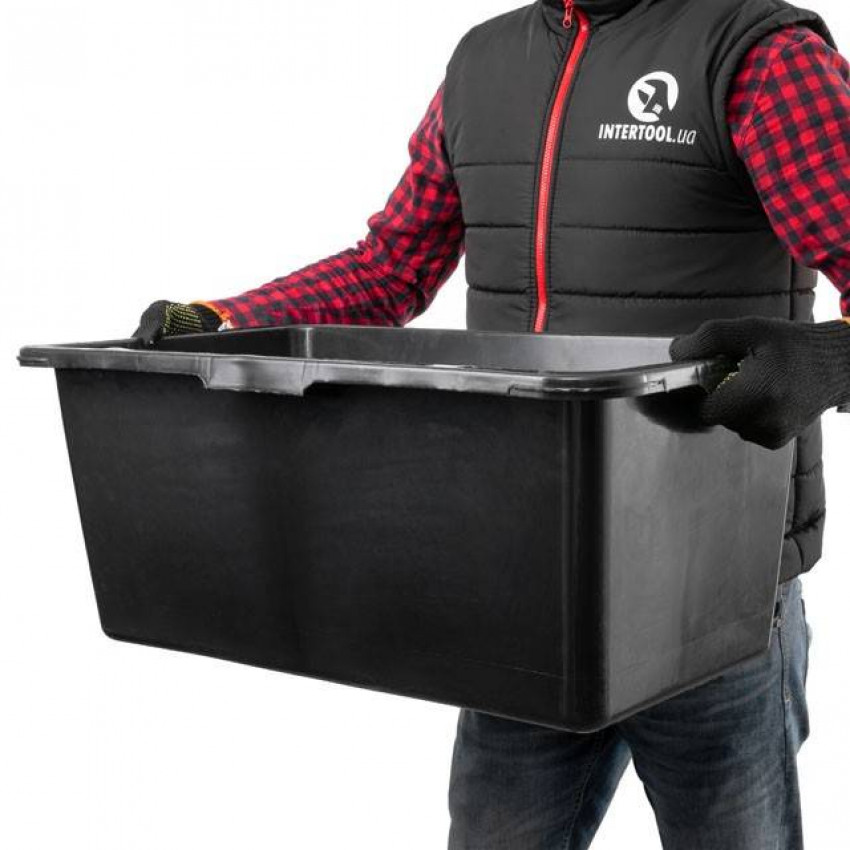 Таз будівельний прямокутний 65 л. INTERTOOL KT-0065-KT-0065
