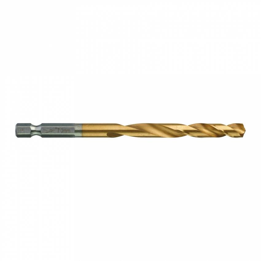 Свердло по металу RedHEX HSS-G TiN MILWAUKEE, Ø7,0мм-48894717