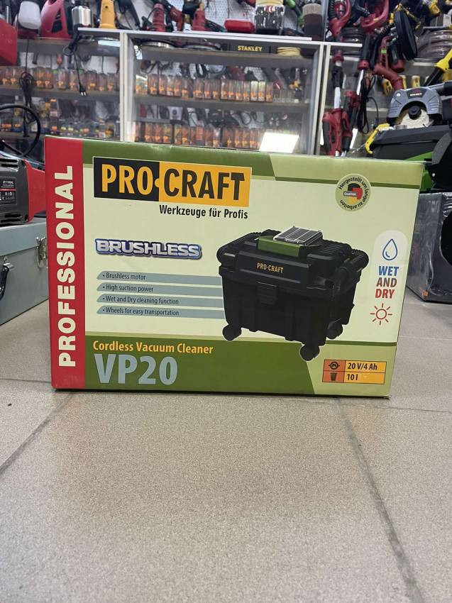 Акумуляторний будівельний пилосос Procraft VP20-VP20