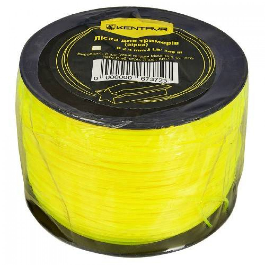 Ліска для тримерів у бухті Кентавр (зiрка) 2,4 мм × 3LB (349 м)-67372