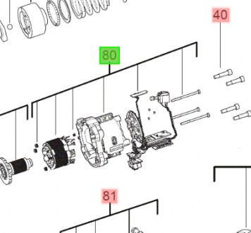 Ремкомплект гайковерта перемикач M18 FMTIW2F12/Milwaukee