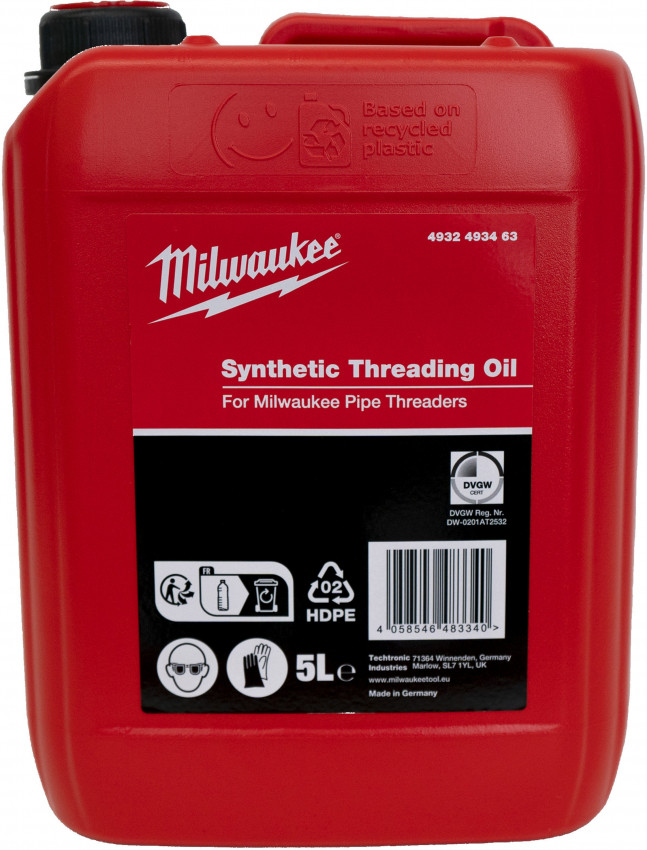 Олива синтетична MILWAUKEE для різьбонарізного верстата, 5 л-4932493463