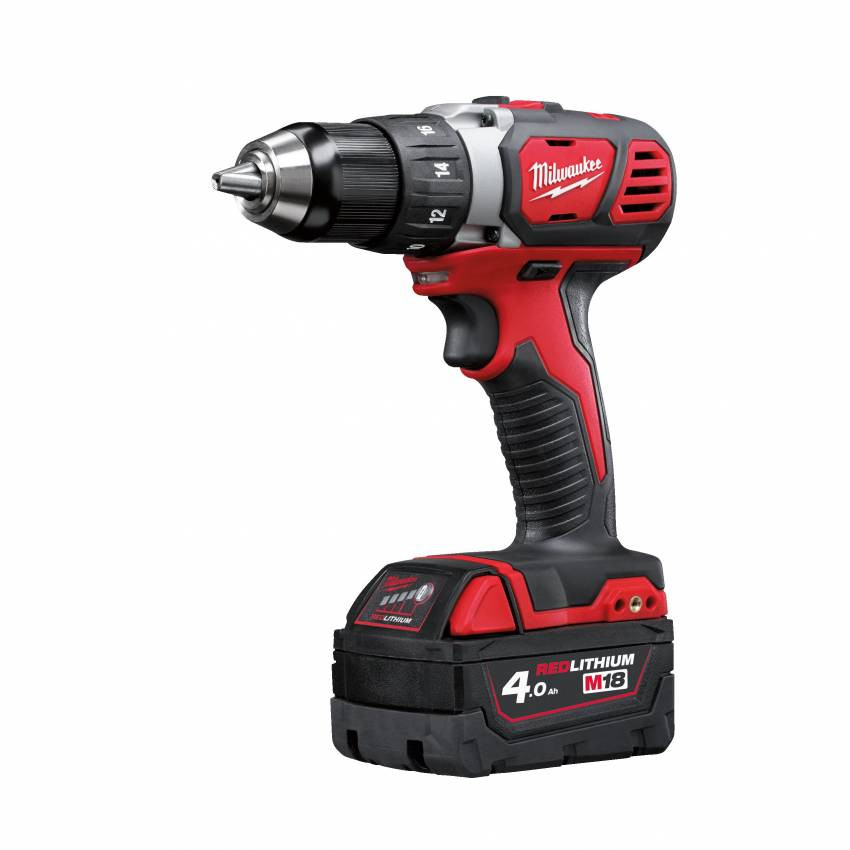 Дриль-шуруповерт акумуляторний MILWAUKEE, M18 BDD-202С, 50Нм ( зар.пристр, 2 акум.Х 2Ач, кейс) (акція)-4933443555