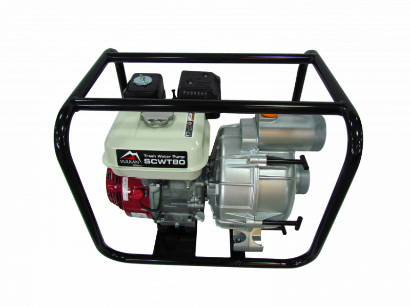 Мотопомпа для брудної води з комплектом рукавів (SCWT80H двигун  Honda GX200, рукав для забору 75мм - 10м, рукав для зливу 75мм - 40м)-власне вир-во