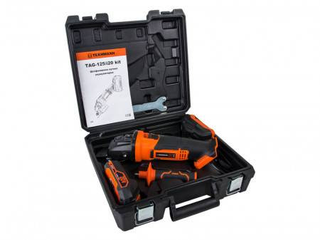 Шліфмашина кутова акумуляторна Tekhmann TAG-125/i20 kit-848392