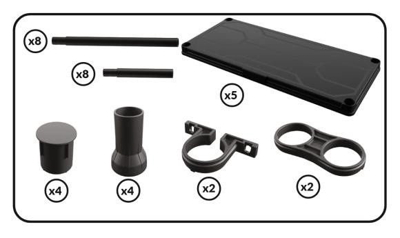 Система стелажів QBRICK SYSTEM REGULAR Mix 74/32см, 5 полок, 100кг (5901238263296)-REGQRS74325MCZAPG001
