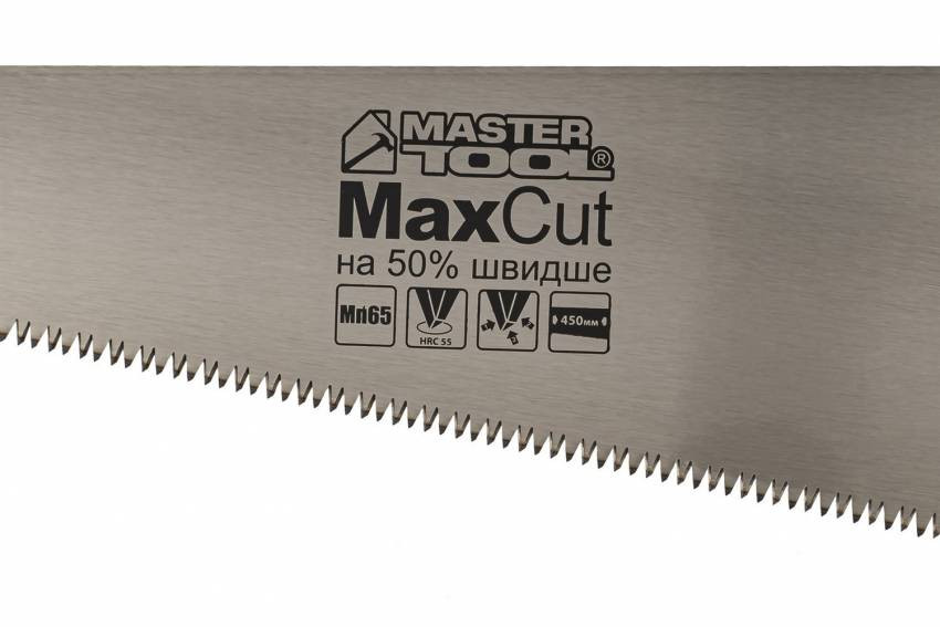 MasterTool Ножівка столярна 450 мм, 7TPI MAX CUT, розжарений зуб, 3-D заточування, полірована, Ст.: 14-2045-14-2045