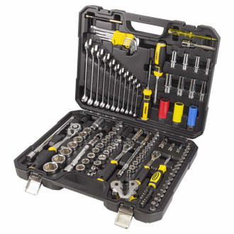 Набір насадок торцевих і біти, ключів, інструментів ¼&quot; ⅜&quot; ½&quot; 128шт CrV SIGMA (6003791)-[articul]