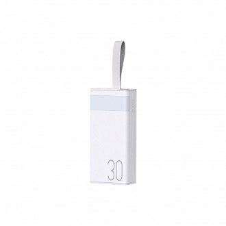 Зовнішній аккумулятор Remax Chinen Type-C 20W + 2USB 22.5W 30000mAh LED Білий (RPP-320)-[articul]