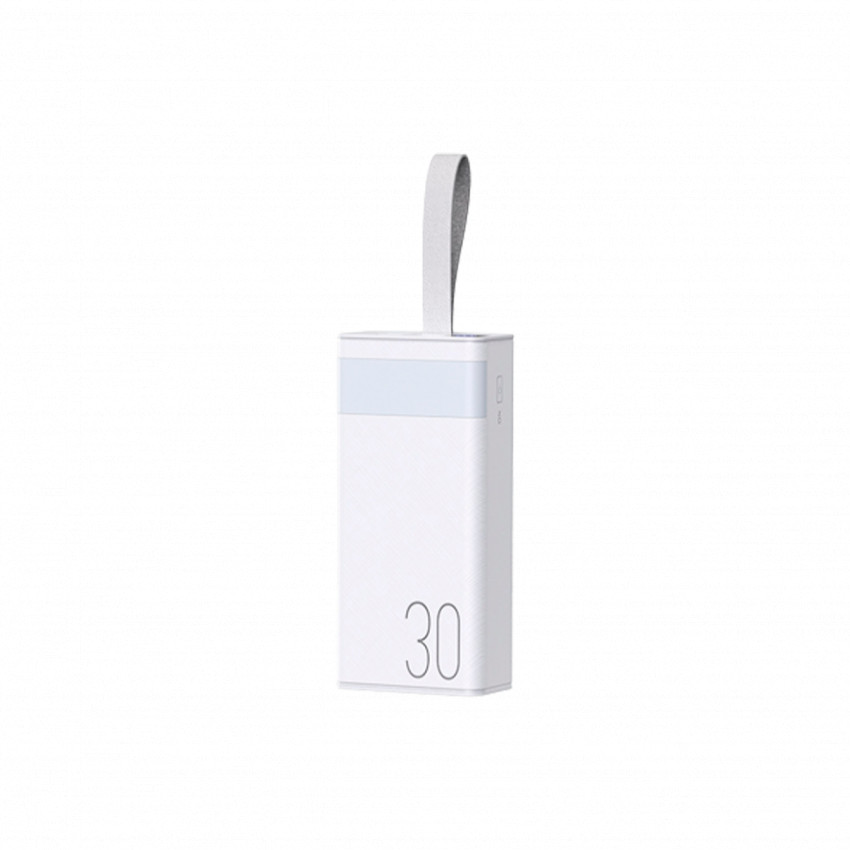 Зовнішній аккумулятор Remax Chinen Type-C 20W + 2USB 22.5W 30000mAh LED Білий (RPP-320)-