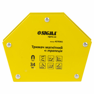 Магніт для сварки трапеція 34кг 105×65×65×45мм (30,45,60,75,90,135°) Sigma (4270361)-[articul]