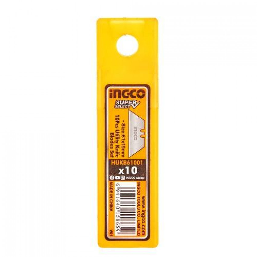 Леза для ножів трапеція 10 шт INGCO Super Select-HUKB61001