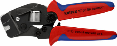 Інструмент для обжиму контактних гільз з автоналаштуванням KNIPEX 97 53 09 SB (до 16мм2)-[articul]