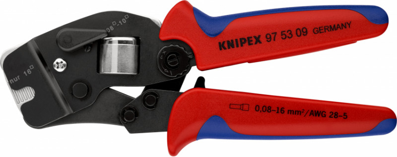Інструмент для обжиму контактних гільз з автоналаштуванням KNIPEX 97 53 09 SB (до 16мм2)-97 53 09 SB