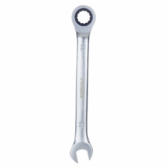 Ключ ріжково-накидний тріскачковий 12мм CrV satine Sigma (6022121)-[articul]