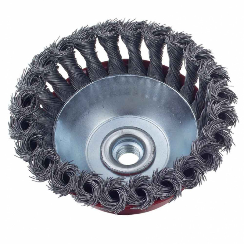 Щітка дротяна чашеподібна Ø125мм М14×2мм (сталева кручена) Sigma (9026121)-9026121