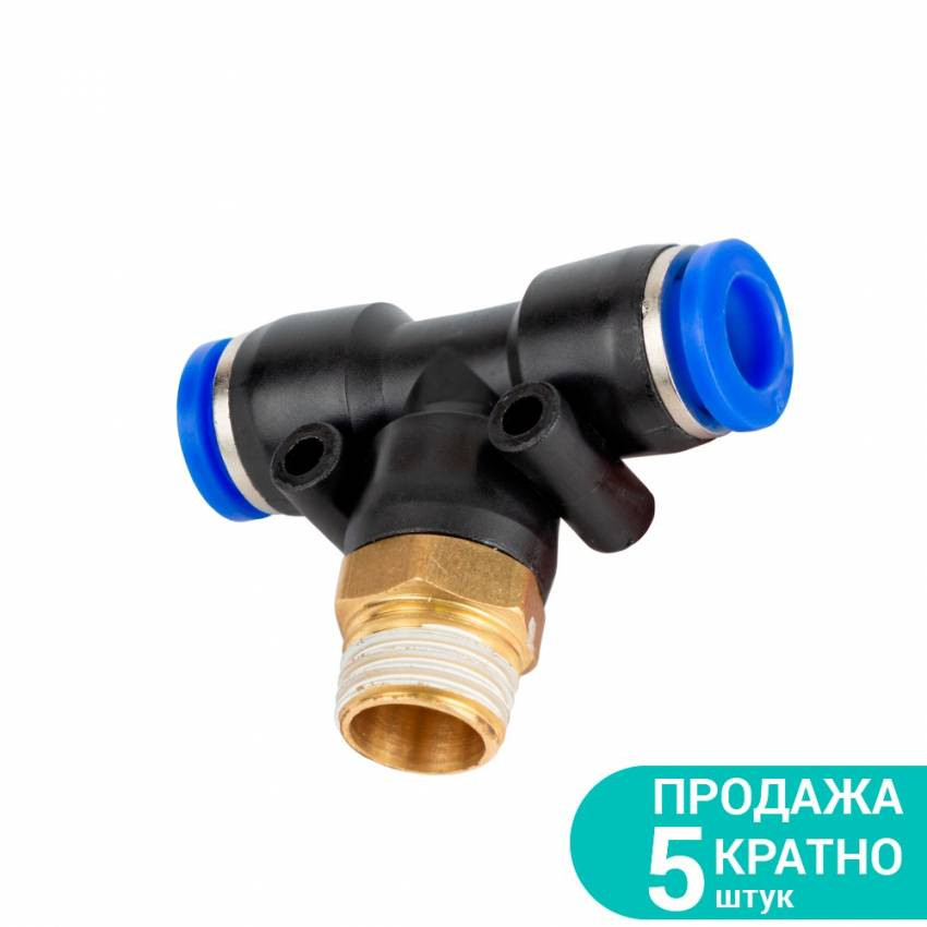 Штуцер цанговий (Т-подібний) Ø8*8*8мм МТ 1/2" Sigma (7027391)-7027391