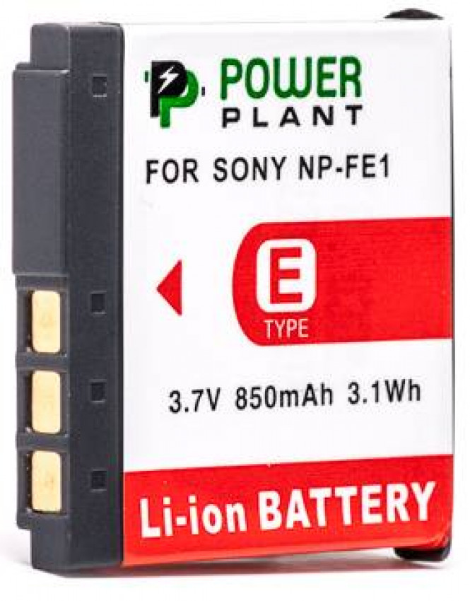 Акумулятор PowerPlant Sony NP-FE1 850mAh-DV00DV1062